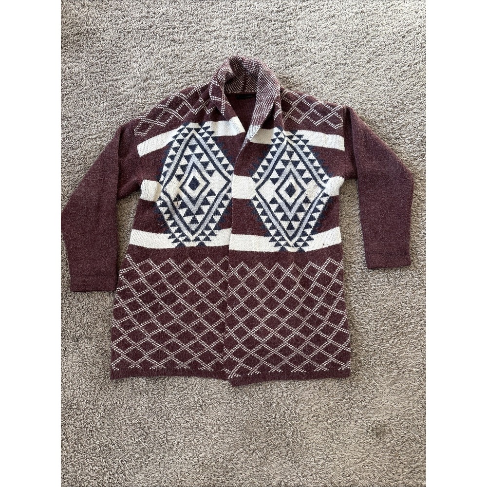 Womens Wrangler Retro Open Front Cardigan Aztec Woman's‎ Large L